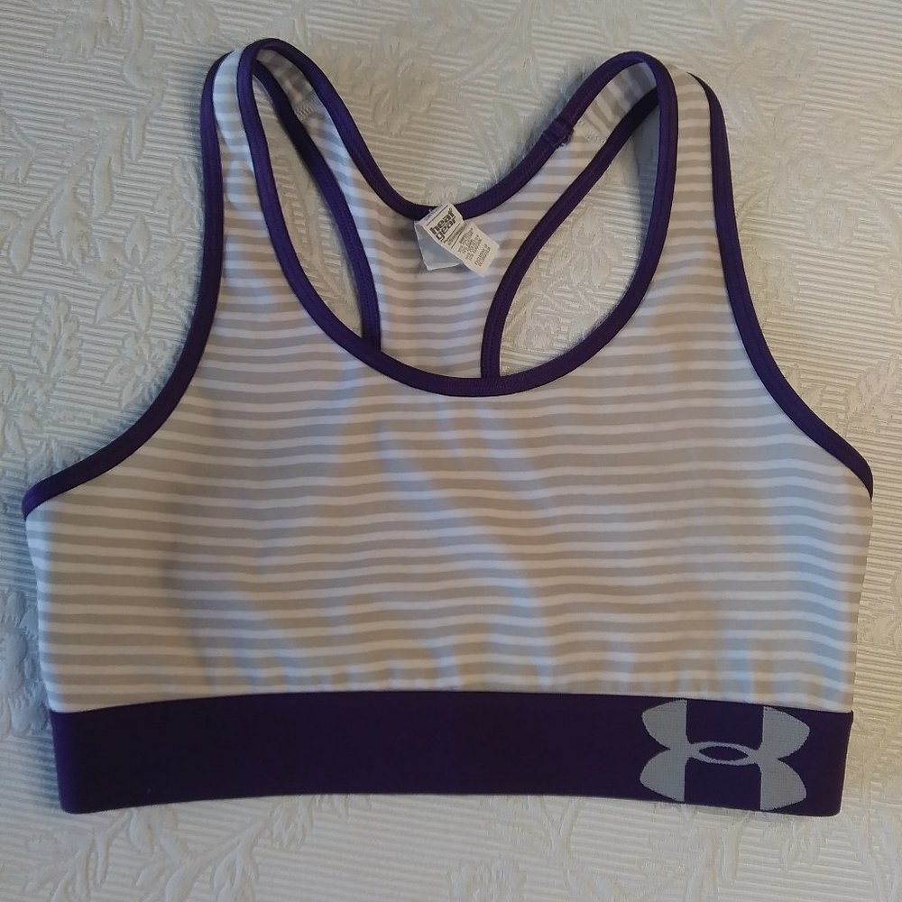 Under Armour | Purple and Stripe Sports Bra | S
